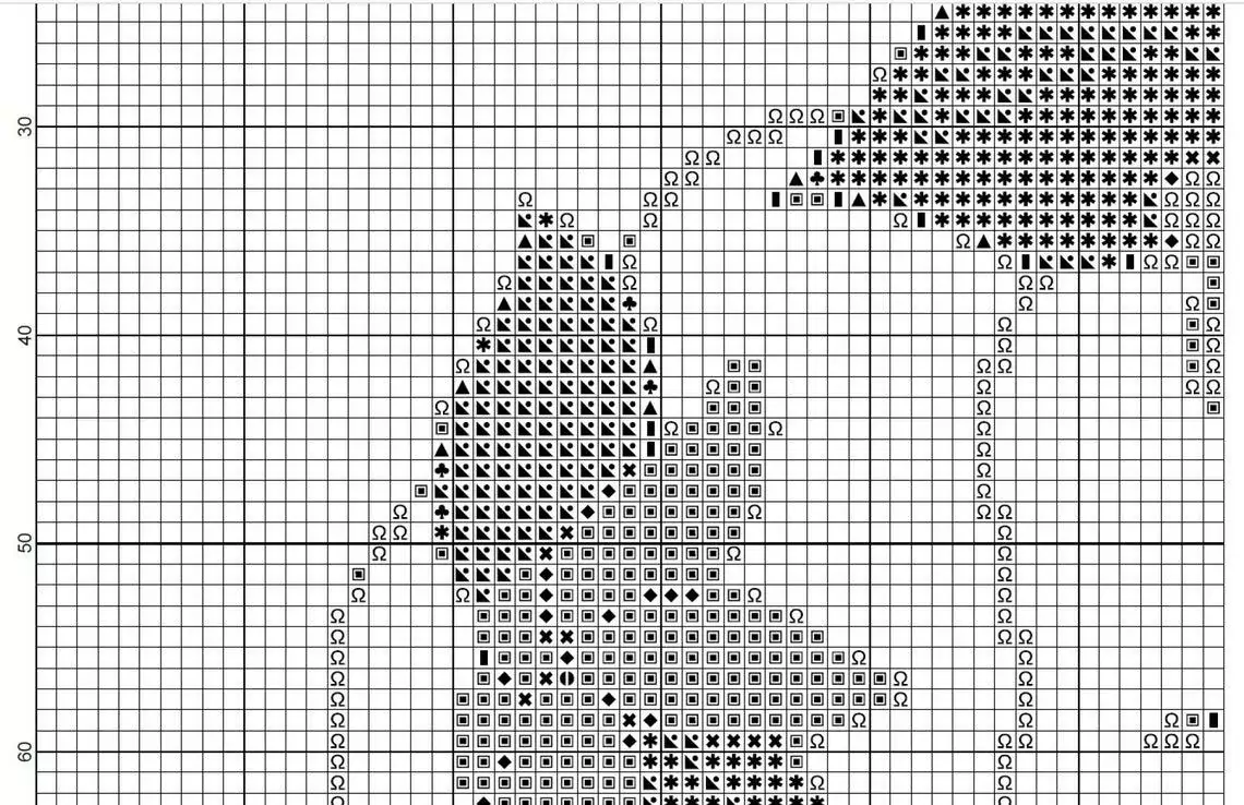 Point De Croix Abstrait Femme Aux Fleurs – Image 3