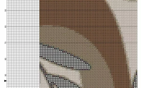 Point De Croix Abstrait Tableau Minimaliste – Image 2