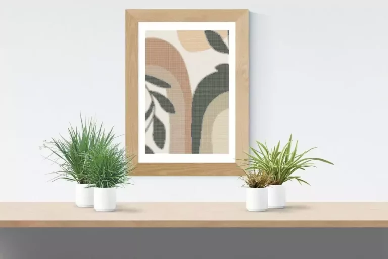 Point De Croix Abstrait Tableau Minimaliste