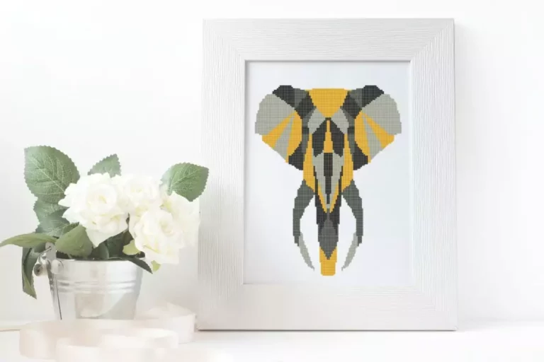 Point De Croix Eléphant Géométrique