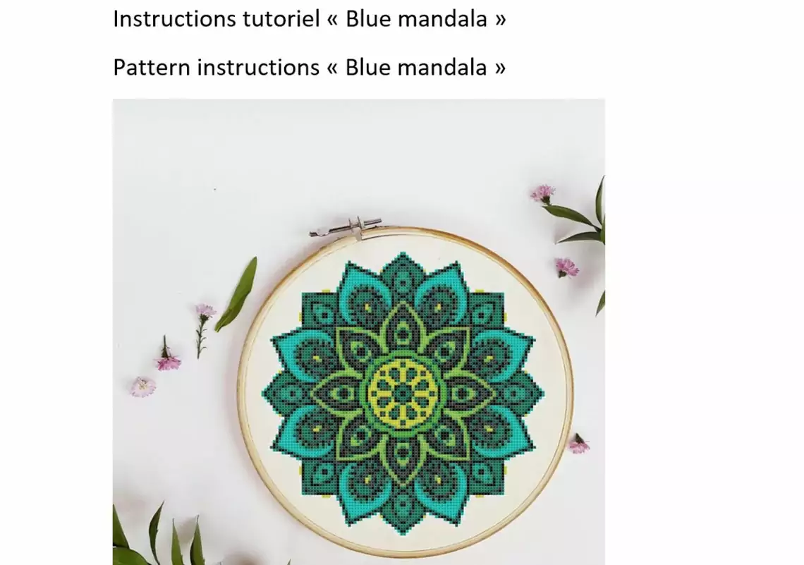 Point De Croix Mandala Bleu – Image 8