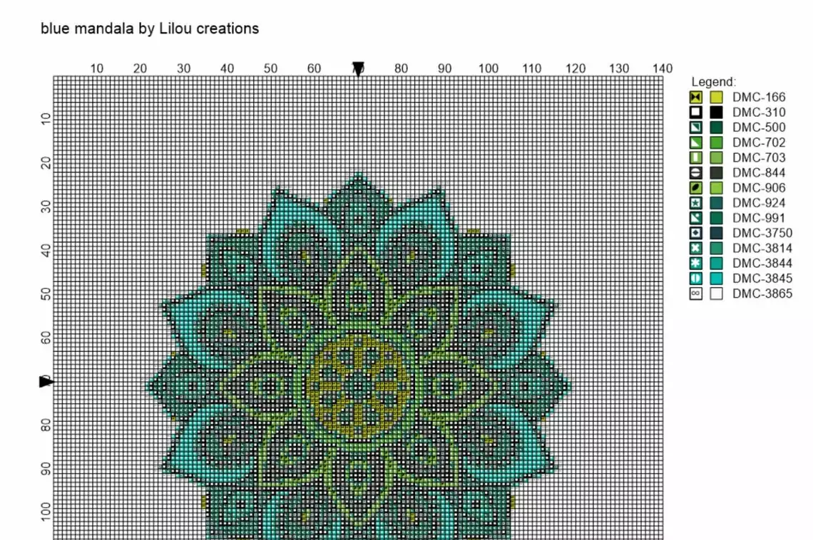 Point De Croix Mandala Bleu – Image 7