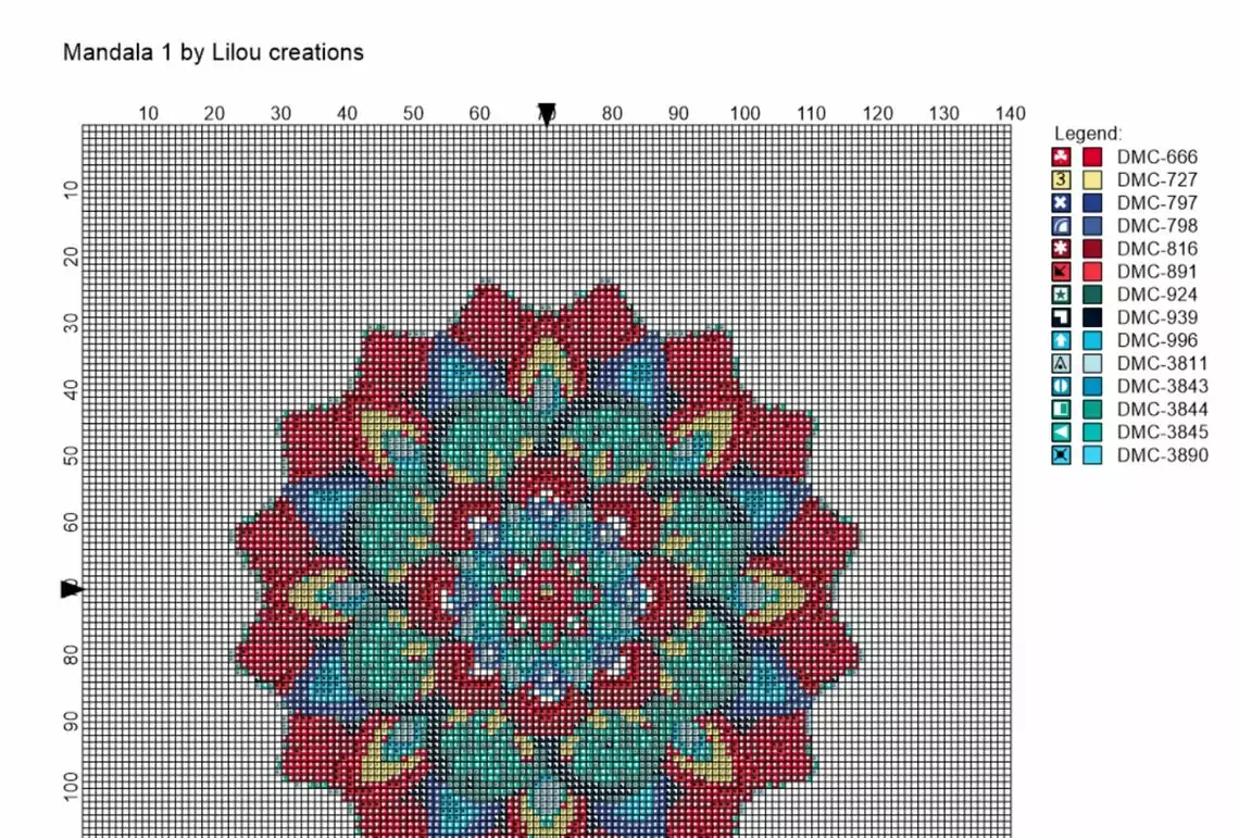 Point De Croix Mandala Rouge – Image 5