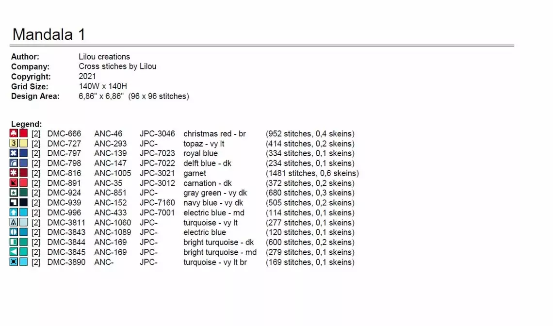 Point De Croix Mandala Rouge – Image 3