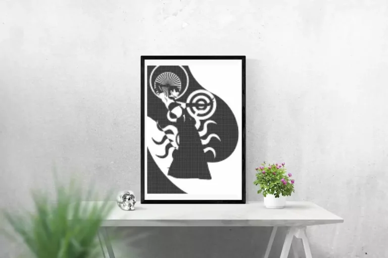 Point De Croix Moderne Chinese Lady