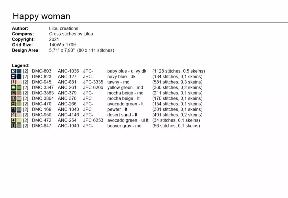 Point De Croix Moderne Femme qui Danse – Image 3