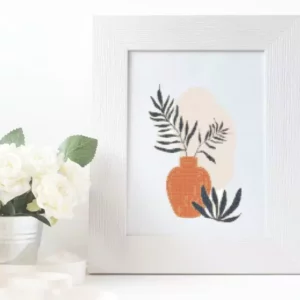 Point De Croix Moderne Fleur 1