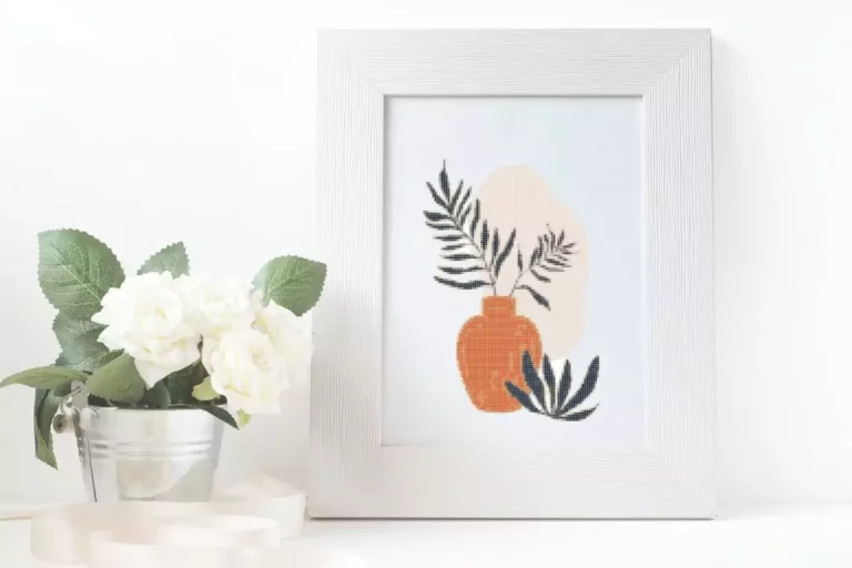 Point De Croix Moderne Fleur 1