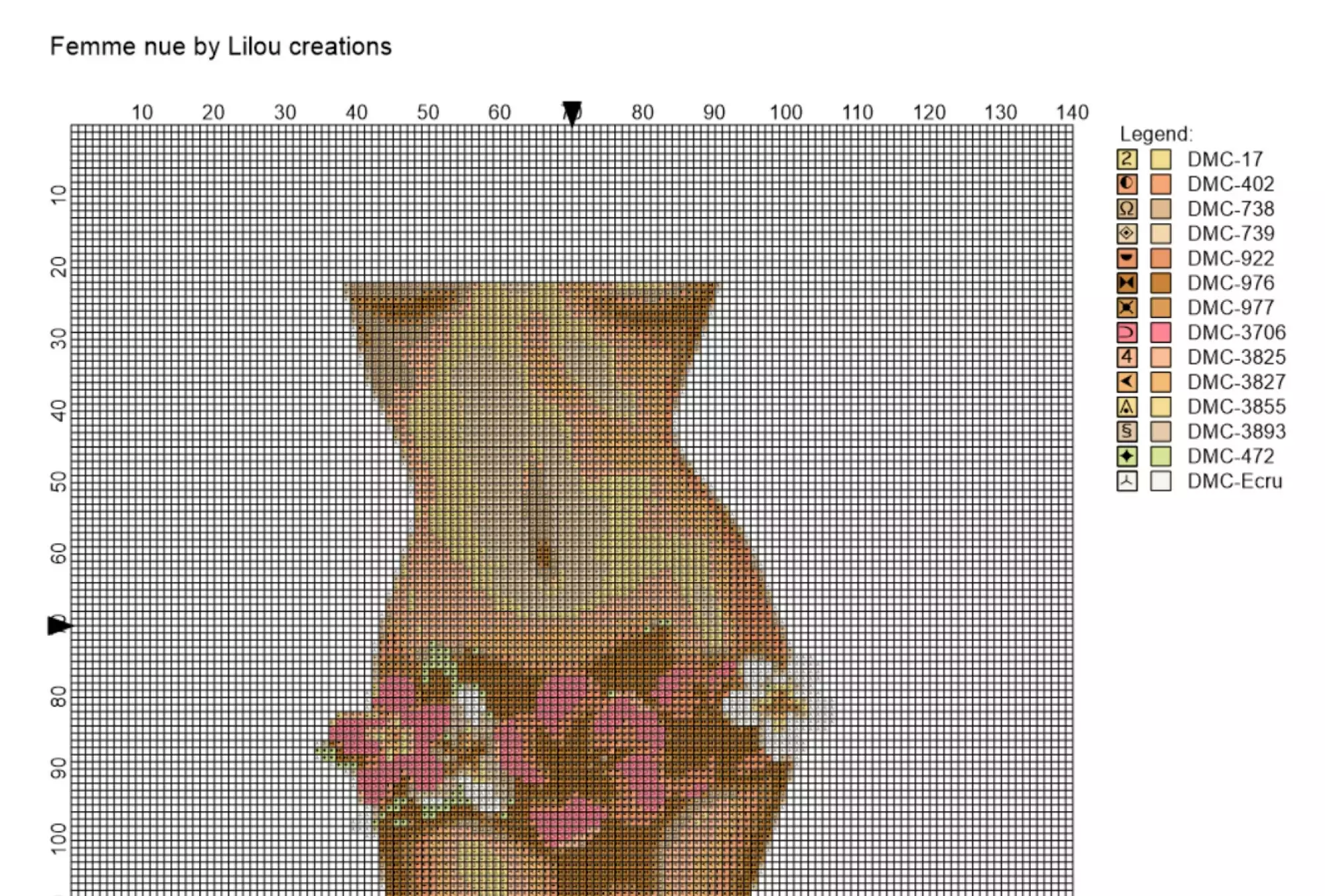 Point de croix femme nue – Image 3