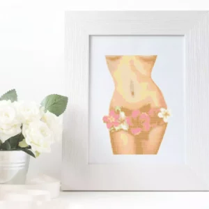 point de croix femme nue