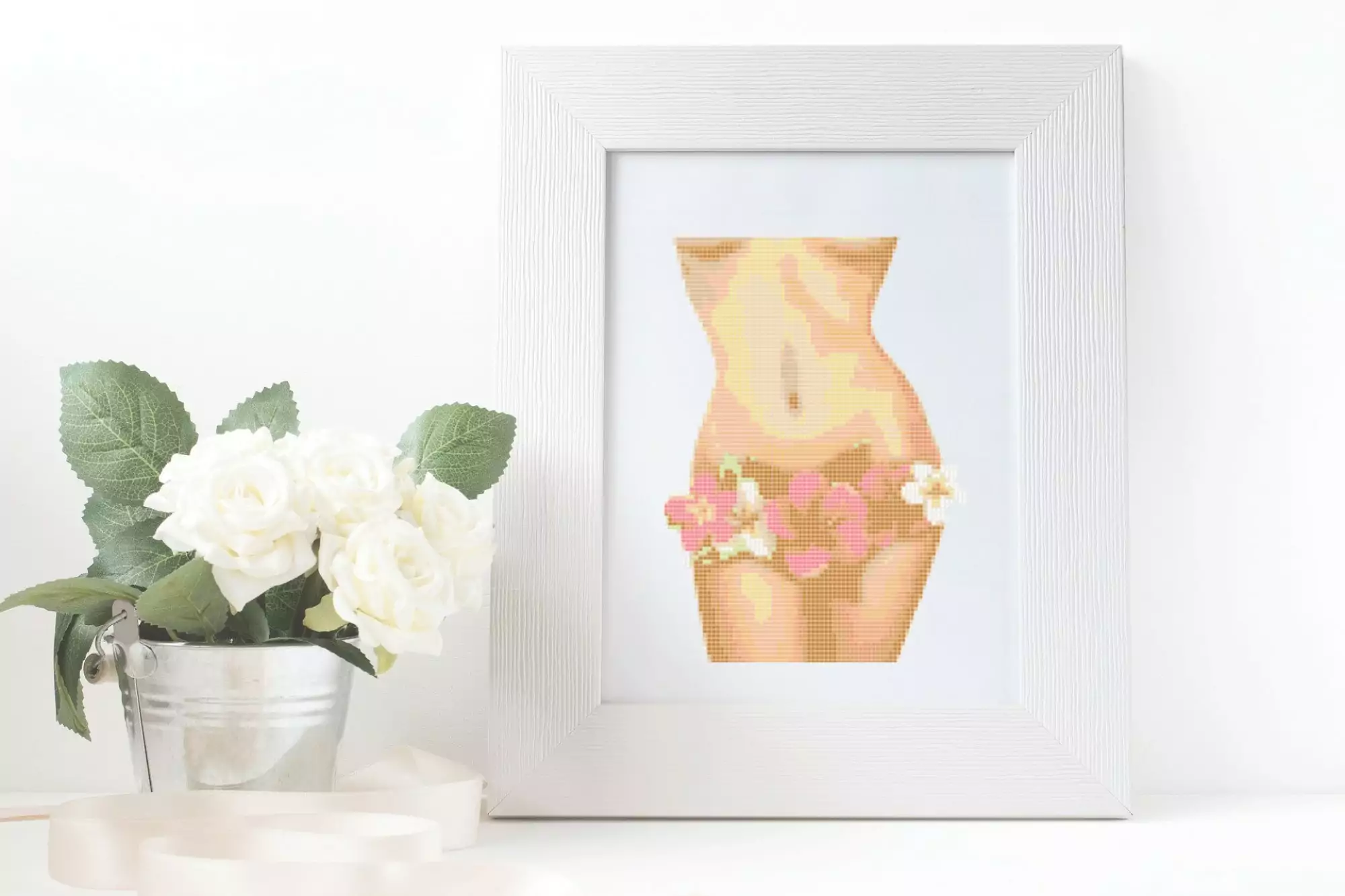 point de croix femme nue