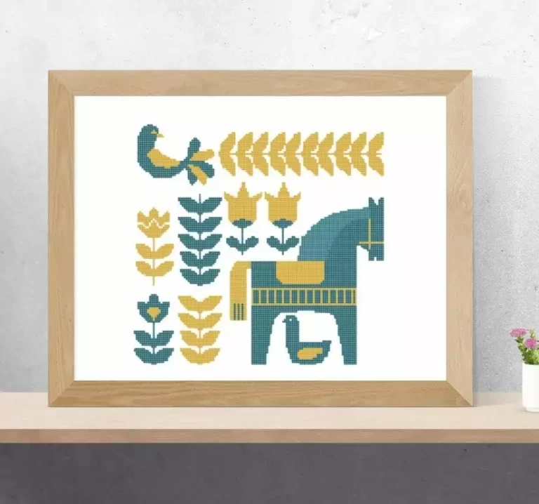 Point de croix PDF motif scandinave