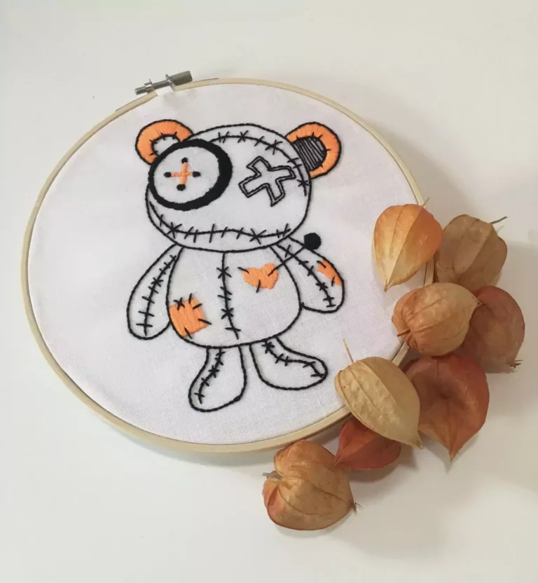 Broderie Halloween nounours