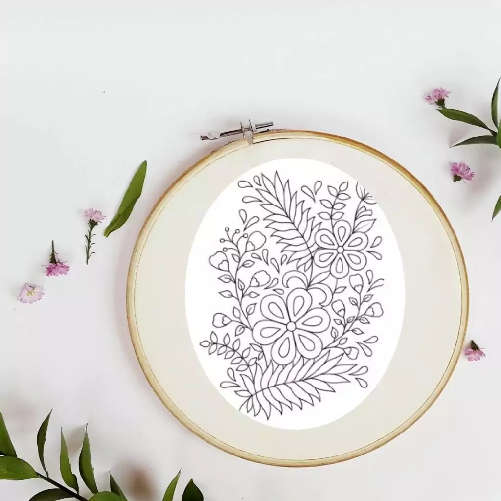 cahier broderie fleur