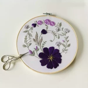 cahier broderie fleur