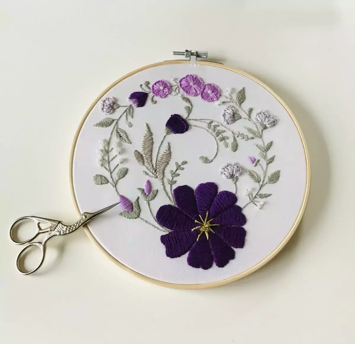 cahier broderie fleur