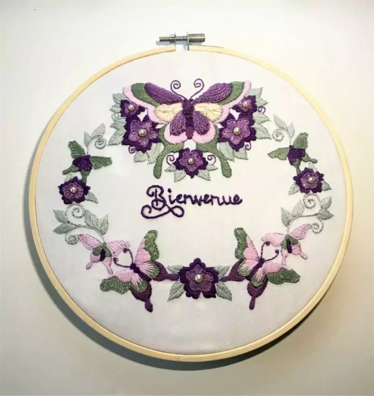 Cahier de broderie les papillons