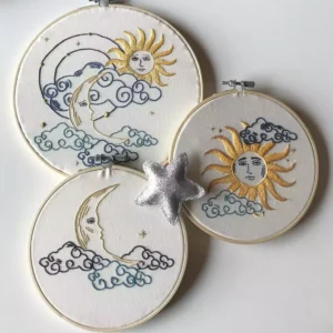 broderie soleil et lune