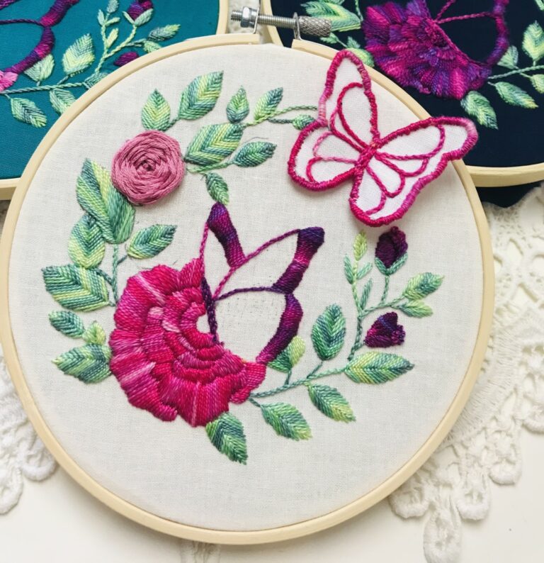 Kit De Broderie à La Ain 3 Pièces Pour Adultes Débutants, Coprend Des Vêteents De Broderie