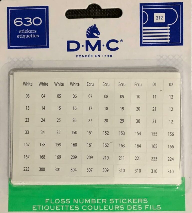 DMC – Autocollants numérotés pour fils Dmc