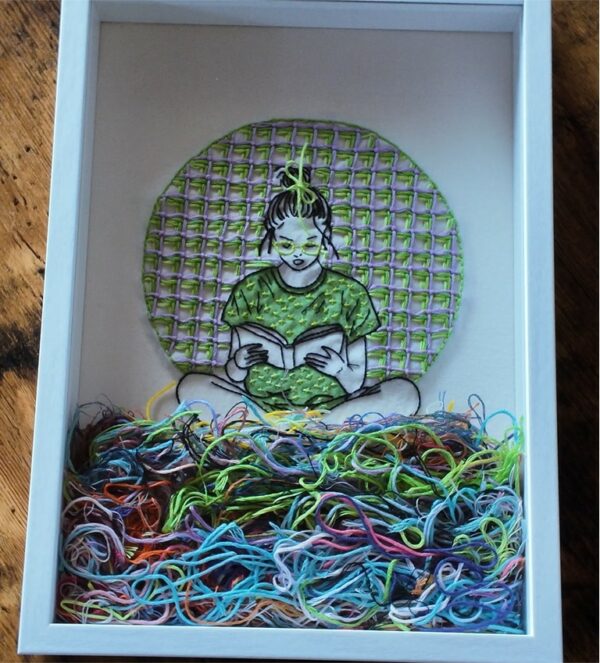Broderie en cadre 3D