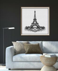 point de croix tour eiffel